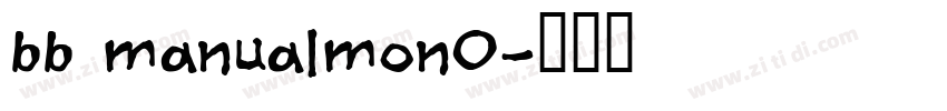 bb manualmonO字体转换